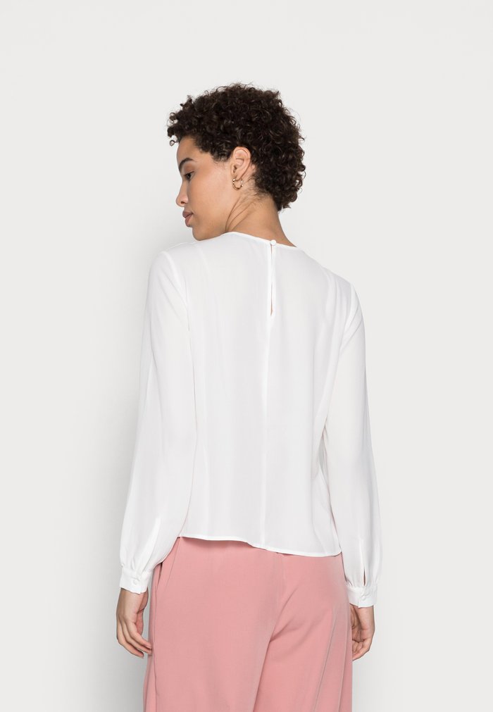 Chemisier Anna Field CREW NECK BLOUSES WITH PUFFED Blanche Femme | YFO-1840533